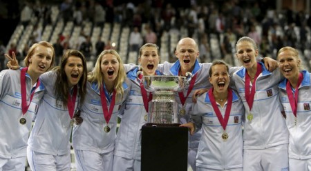 Đội CH Czech với chức vô địch Fed Cup 2015 - Ảnh: Reuters