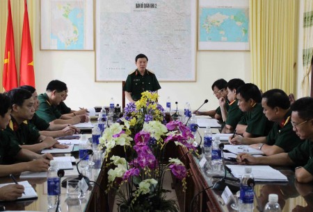 Thiếu tướng Lê Hiền Vân, Chính ủy Quân khu kiểm tra hoạt động CTĐ,CTCT tại Trường Quân sự QK.