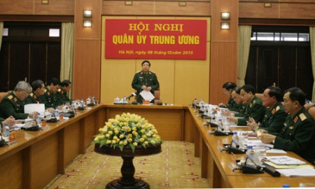 Đại tướng Phùng Quang Thanh chủ trì hội nghị.