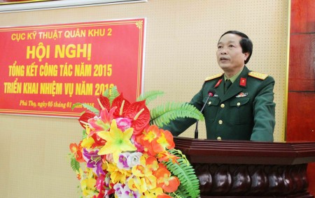 Đại tá Nguyễn Thanh Liêm, Cục trưởng Cục Kỹ thuật chủ trì Hội nghị.