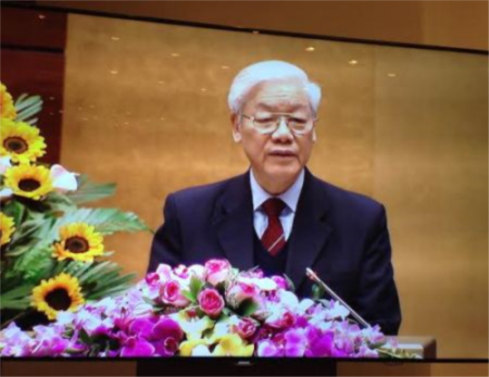Tổng Bí thư Nguyễn Phú Trọng phát biểu khai mạc Hội nghị.  Ảnh: Vũ Dung