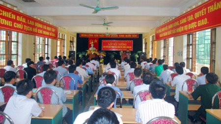 Quang cảnh lễ khai giảng.