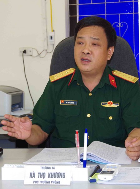 Thượng tá Hà Thọ Khương, Phó trưởng phòng Cứu hộ, cứu nạn Quân khu