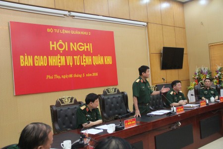  Thượng tướng Võ Văn Tuấn dự và phát biểu chỉ đạo tại hội nghị.