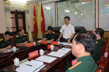 Thiếu tướng Vũ Sơn Hoàng làm việc với Ban Chỉ đạo 24 Bộ Quốc phòng.