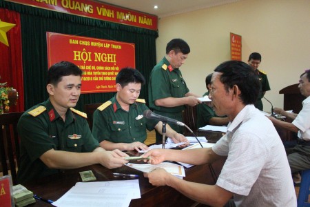 Đối tượng dân công hỏa tuyến huyện Lập Thạch, tỉnh Vĩnh Phúc được chi trả chế độ theo Quyết định 49.