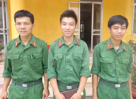 Các học viên Hà Hải Trinh, Phạm Văn Nghĩa, Phạm Thành Duy  hoàn thành xuất sắc nhiệm vụ của lớp huấn luyện.