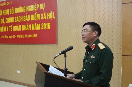 Thiếu tướng Phạm Đức Duyên, Phó Chính ủy Quâm khu khai mạc hội nghị tập huấn.