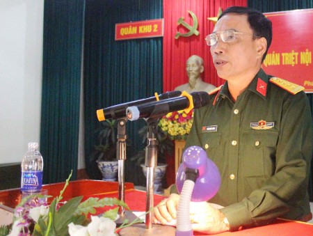 Đại tá Trần Minh Phong, Phó Tham mưu trưởng Quân khu quán triệt nhiệm vụ kiểm tra đối với Lữ đoàn 406.