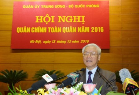 Tổng Bí thư Nguyễn Phú Trọng phát biểu tại hội nghị. 