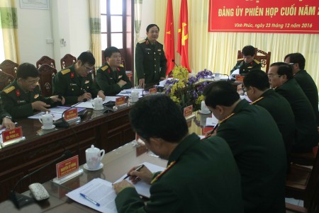 Thiếu tướng Trịnh Văn Quyết phát biểu chỉ đạo hội nghị.