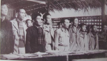 Các cán bộ dự Hội nghị chính trị viên toàn quân lần thứ 2 (tháng 3-1948).Ảnh tư liệu