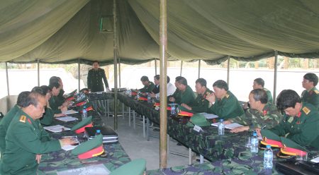 Tư lệnh Quân khu kết luận kiểm tra tại Khu STGĐ và giao nhiệm vụ các bước tiếp theo.