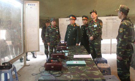 Thiếu tướng Vũ Sơn Hoàng, Phó CNCT Quân khu kiểm tra SCH sơ tán giả định Lữ đoàn 297.