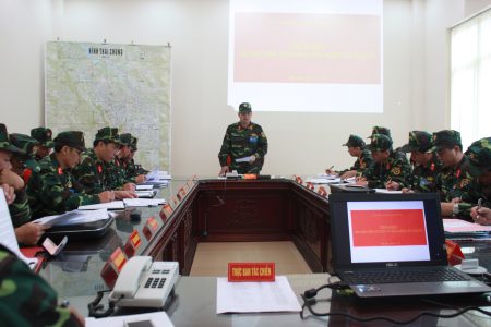 Đại tá Nguyễn Hồng Thái, Chỉ huy trưởng triển khai các hoạt động chuyển trạng thái SSCĐ cho Bộ CHQS tỉnh Phú Thọ.